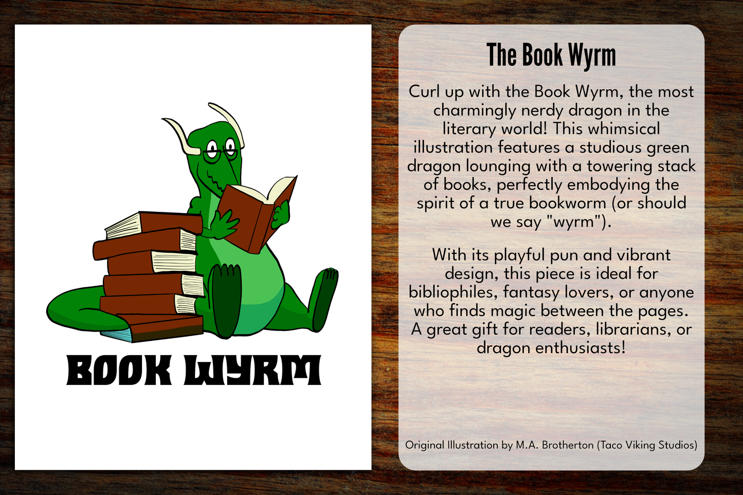 "Book Wyrm" Vinyl Sticker