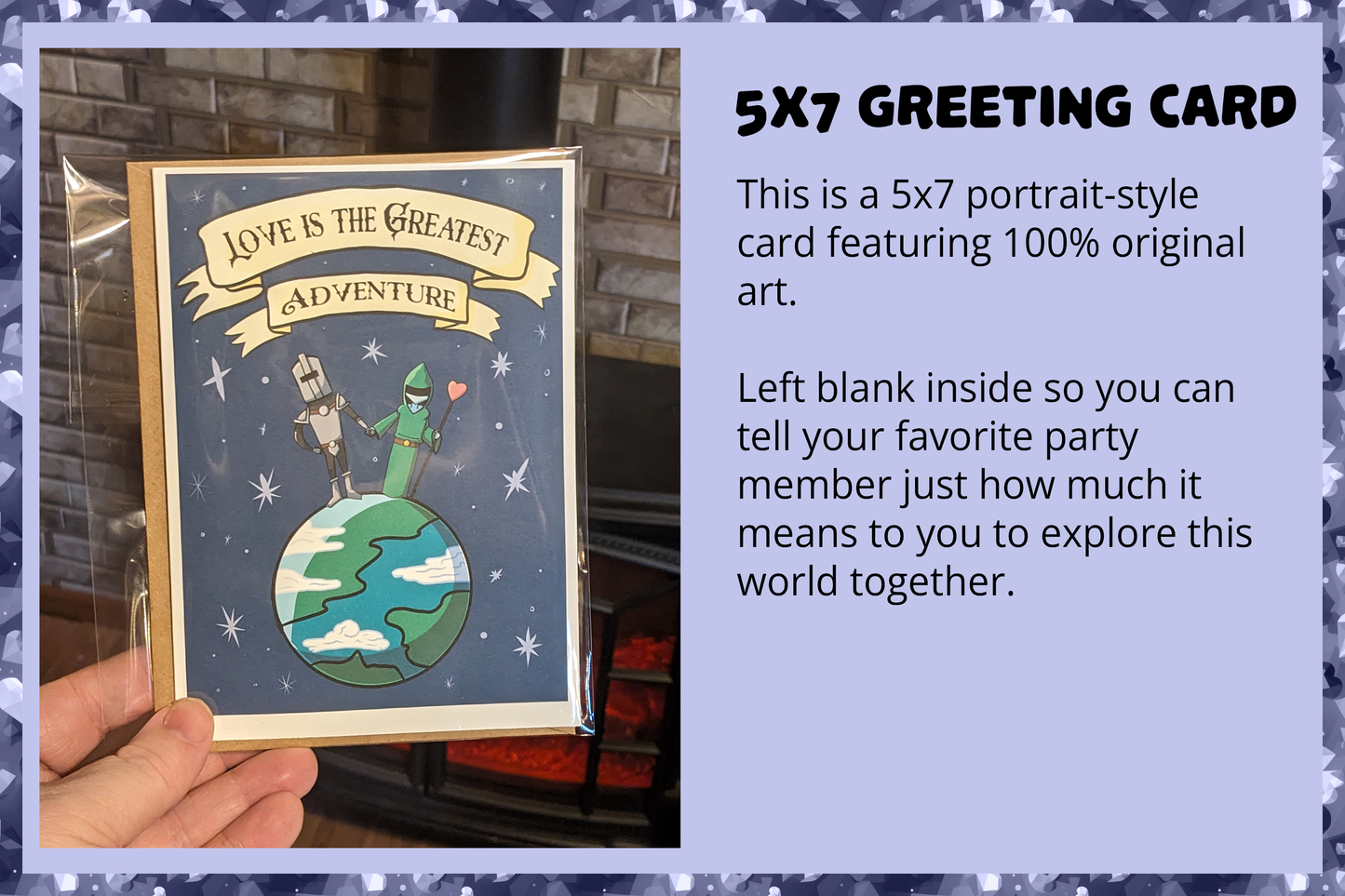 "Love is the Greatest Adventure" - Fantasy Love Card