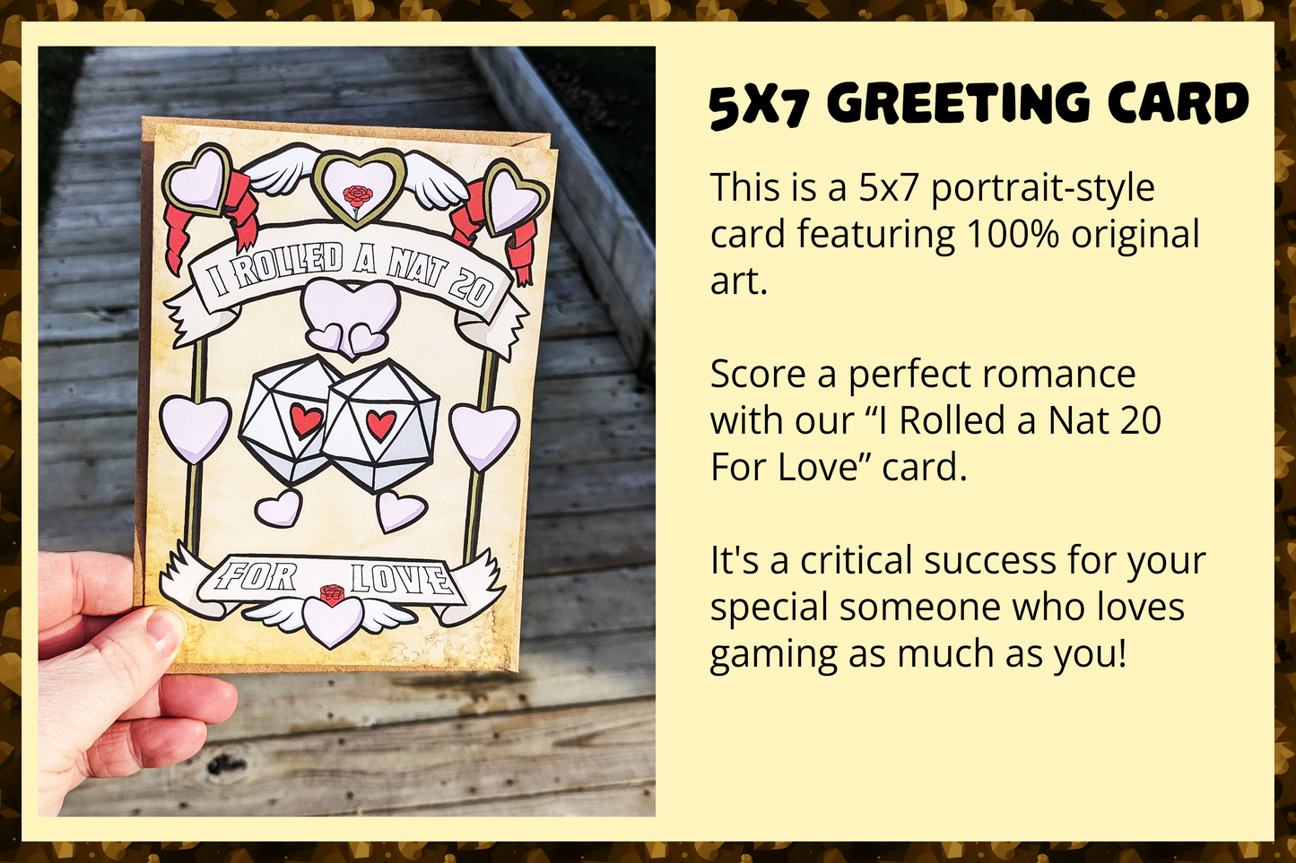 "I Rolled a Nat 20 For Love" Love Card