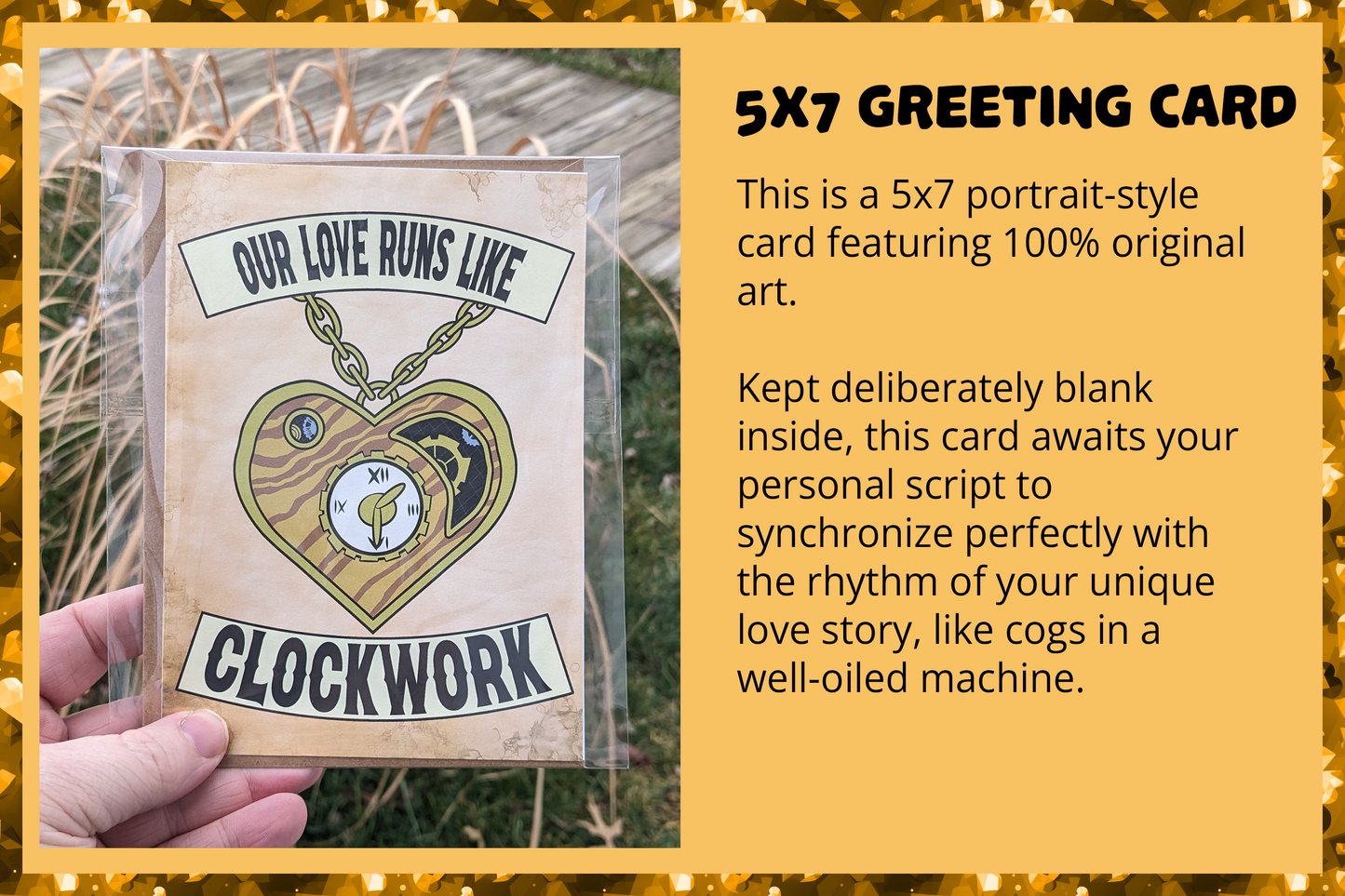 "Our Love Runs Like Clockwork" - Greeting Card