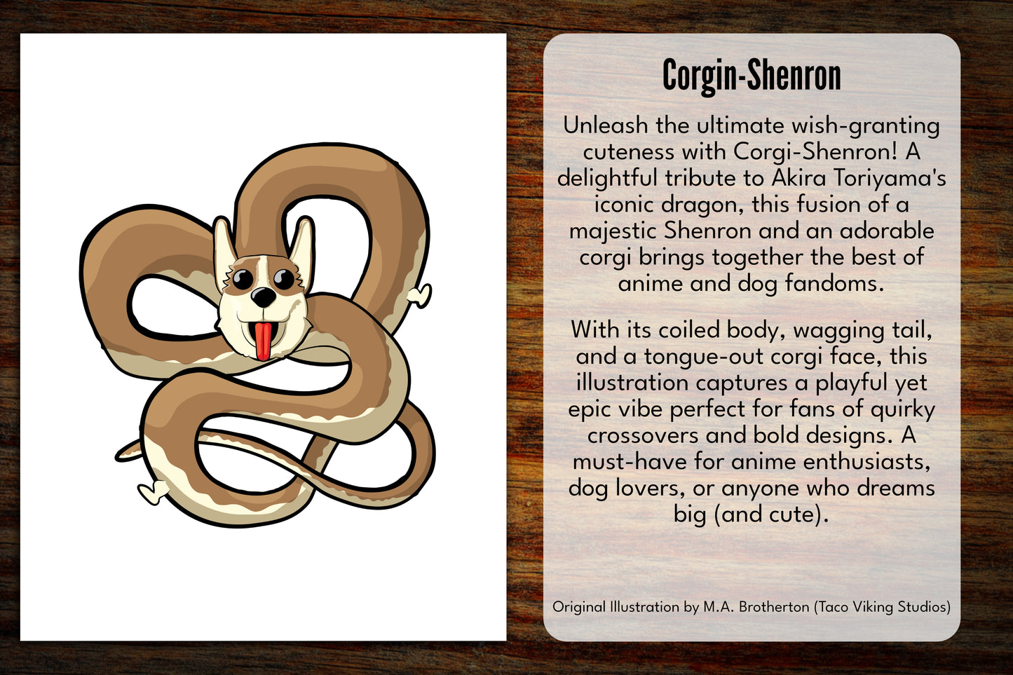 "Corgi-Shenron" Vinyl Sticker