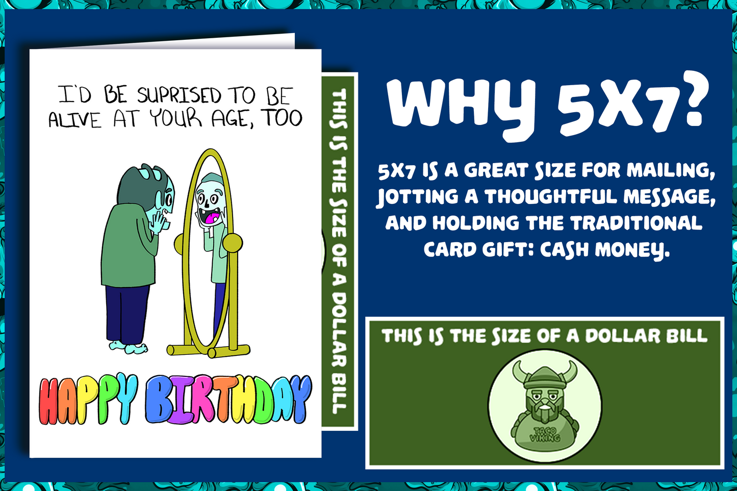 "I'd Be Surprised to Be Alive At Your Age, Too" Zombie Birthday Card
