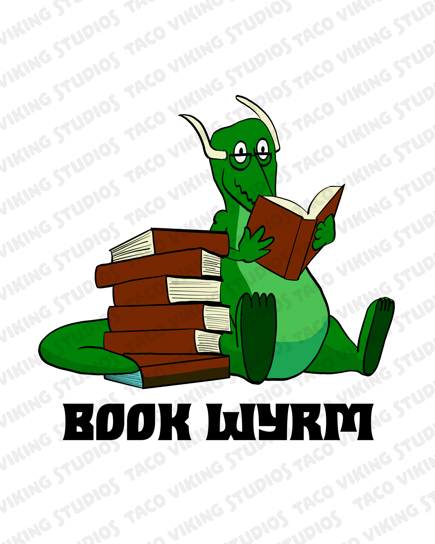"Book Wyrm" Vinyl Sticker