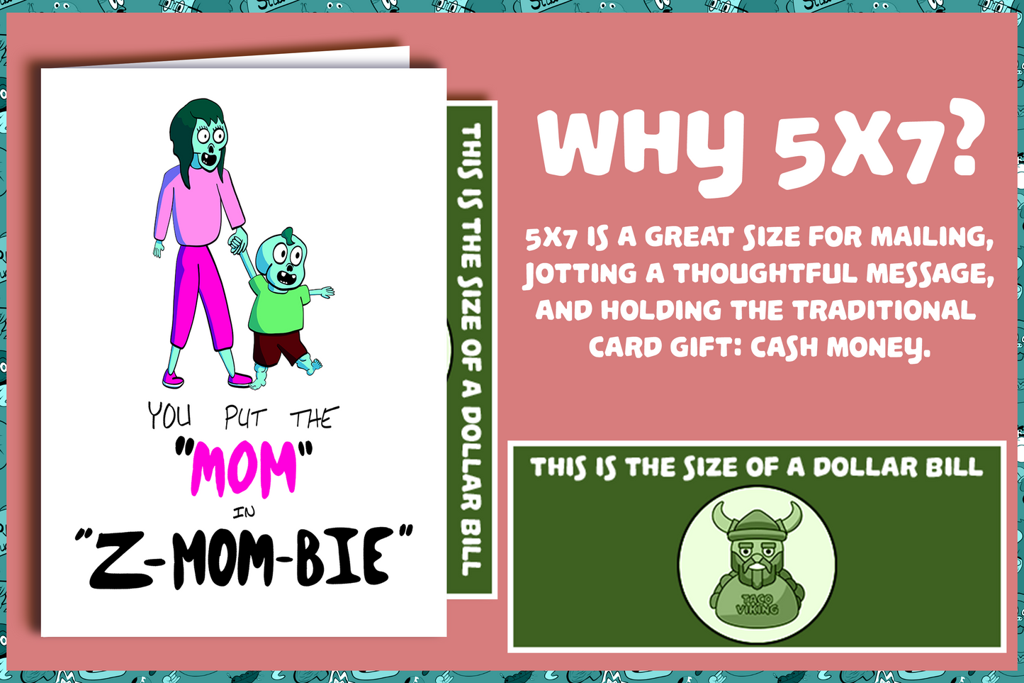 "You Put the 'Mom' in 'Z-Mom-Bie'" Mother's Day Card