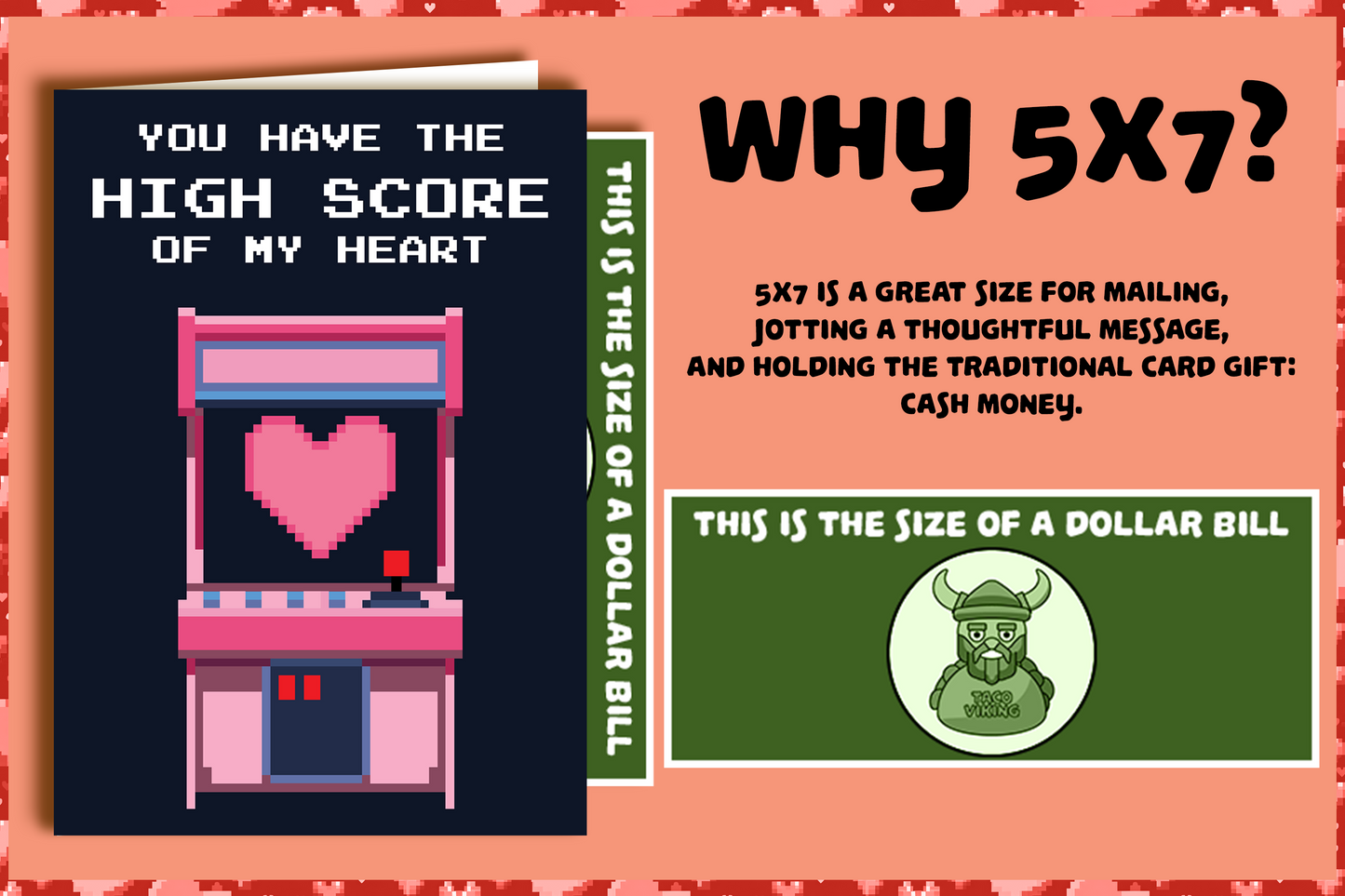 "You Have the High Score of My Heart" - Valentine Card