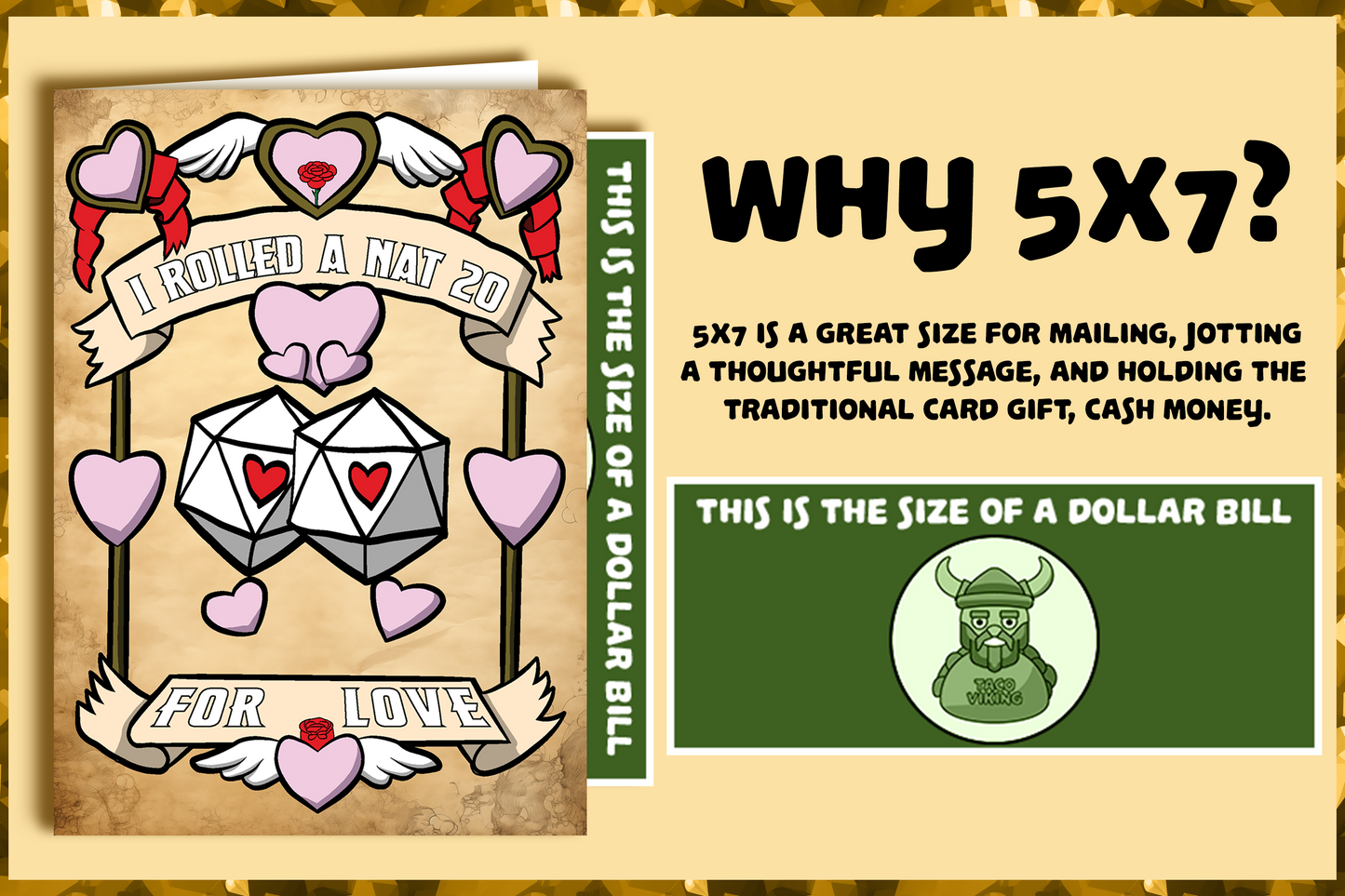 "I Rolled a Nat 20 For Love" Love Card