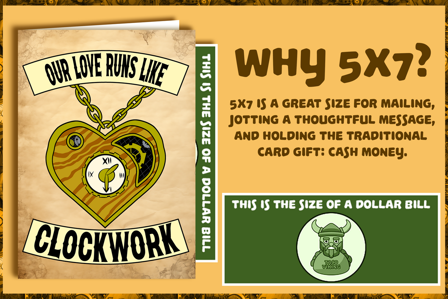 "Our Love Runs Like Clockwork" - Greeting Card
