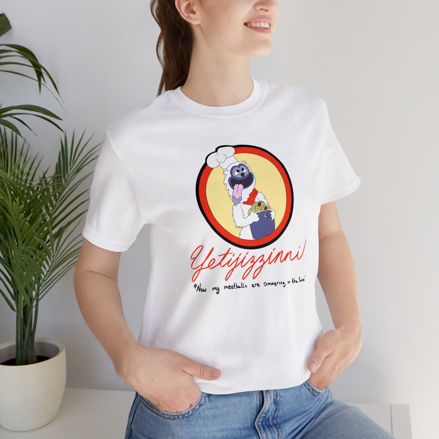 "Yetijizzini" Canned Spaghetti Mascot T-Shirt