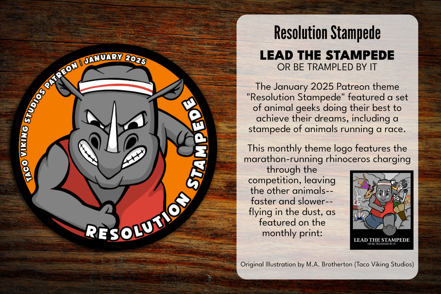 "Resolution Stampede" - January 2025 Patreon Theme Graphic T-Shirt