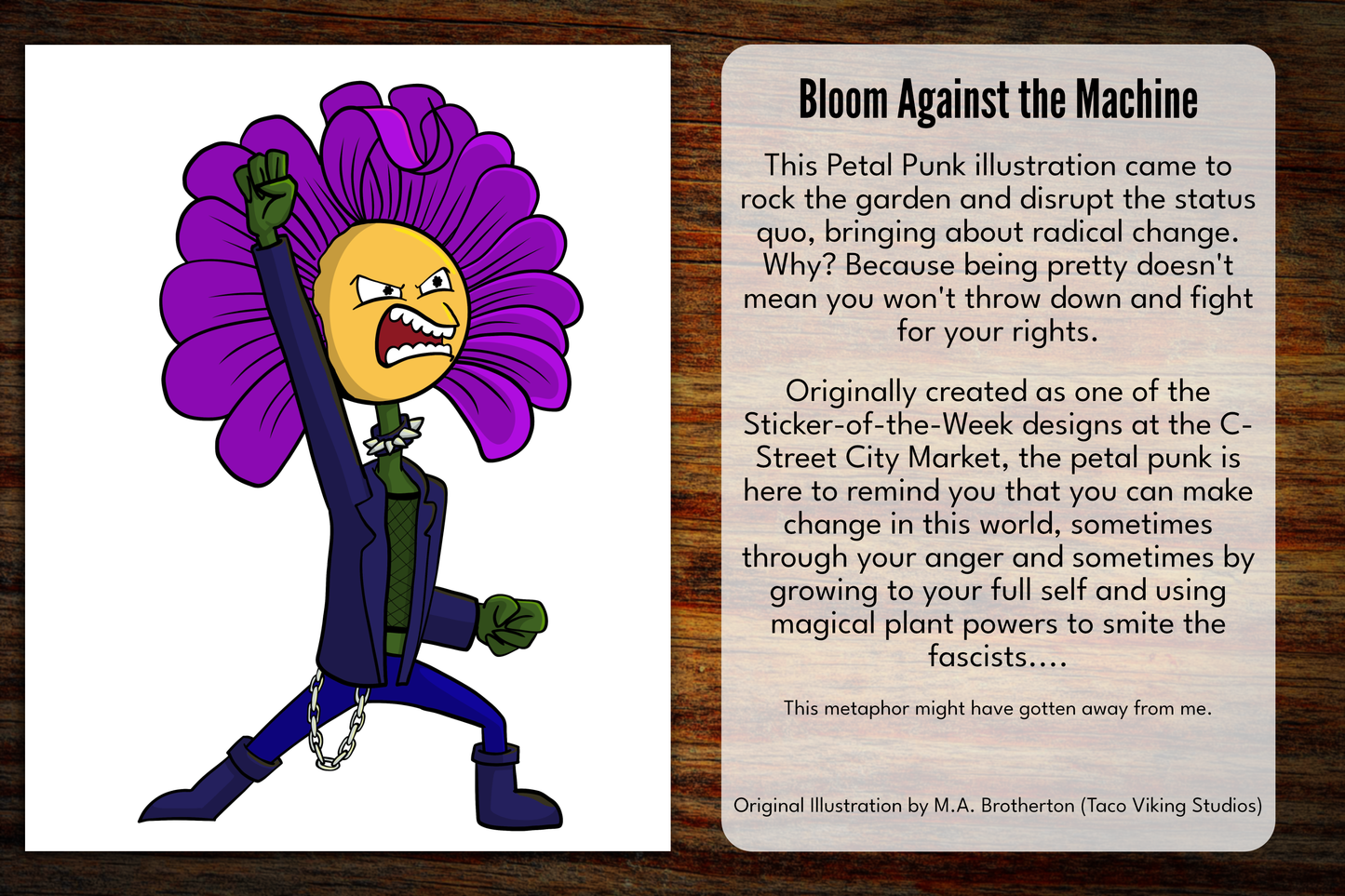 "Bloom Against the Machine" Bookmark