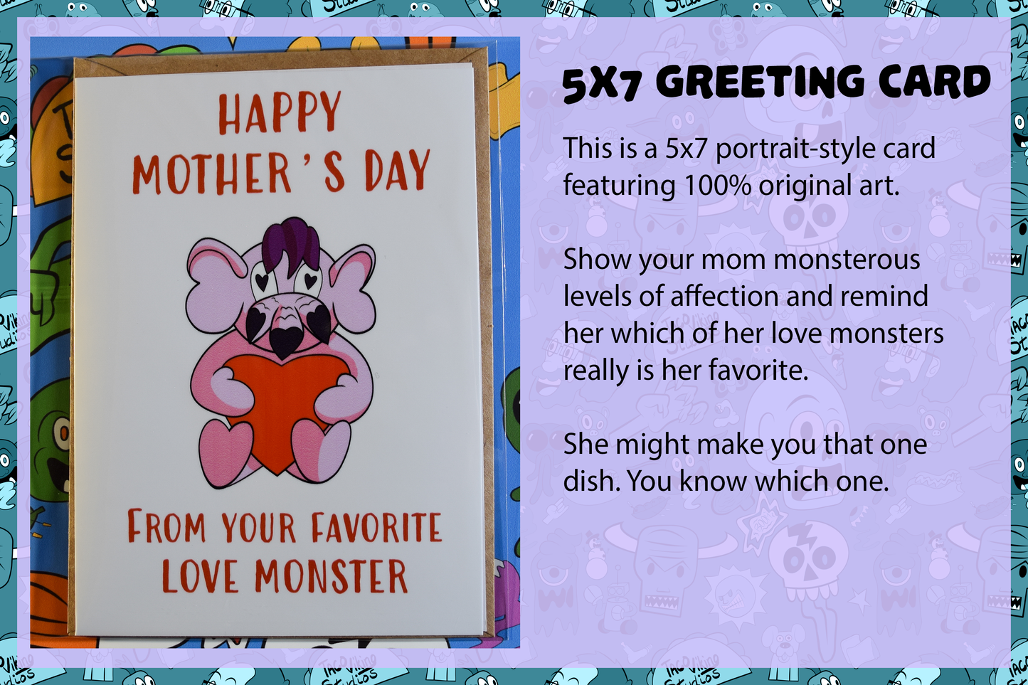 "Favorite Love Monster" Mother's Day Card