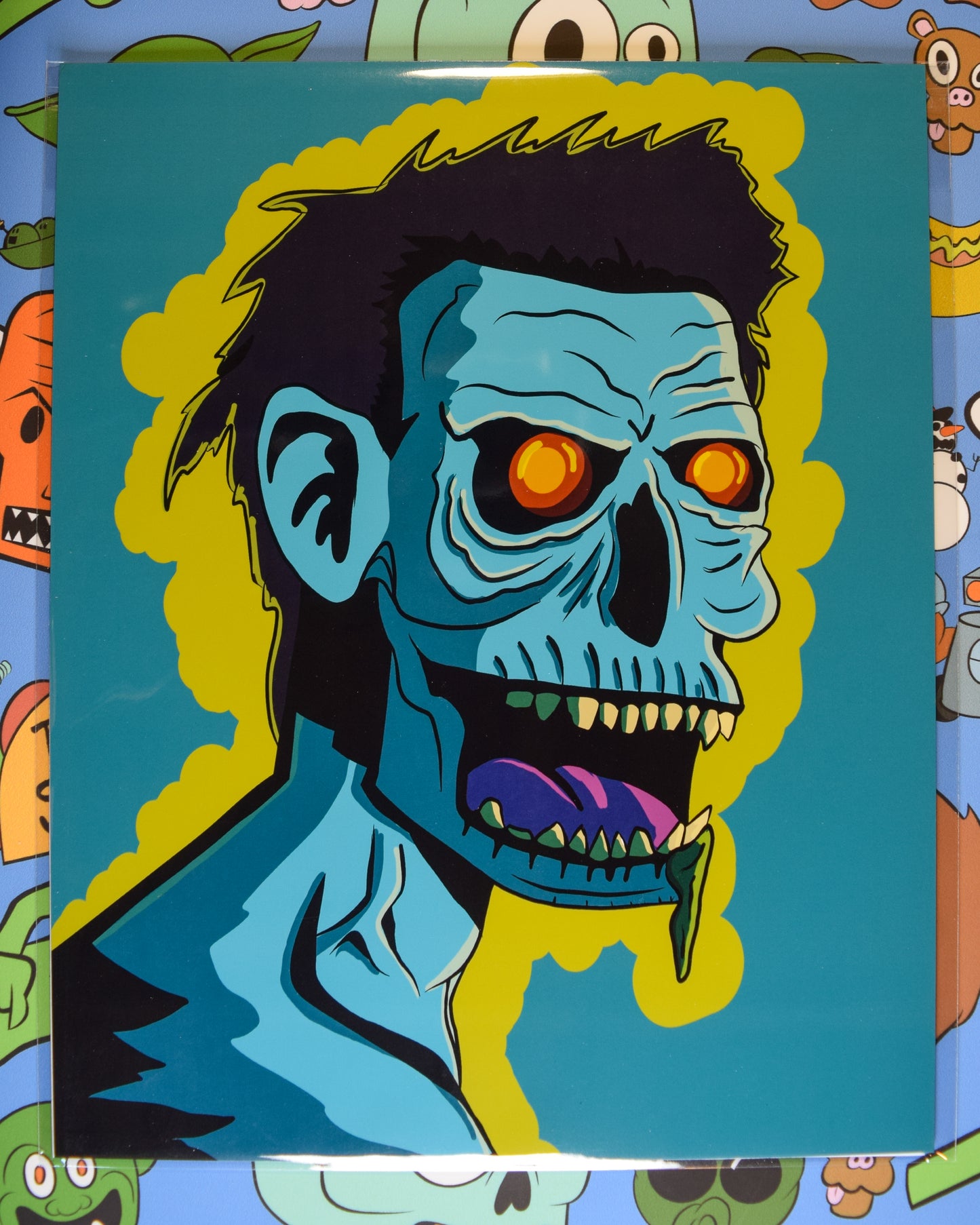 "Neon Ooze" Zombie Art Print