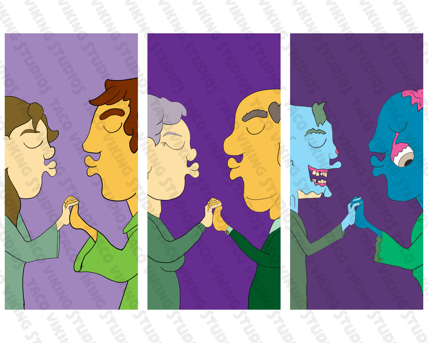 "Eternal Love Triptych" 8x10 Art Print