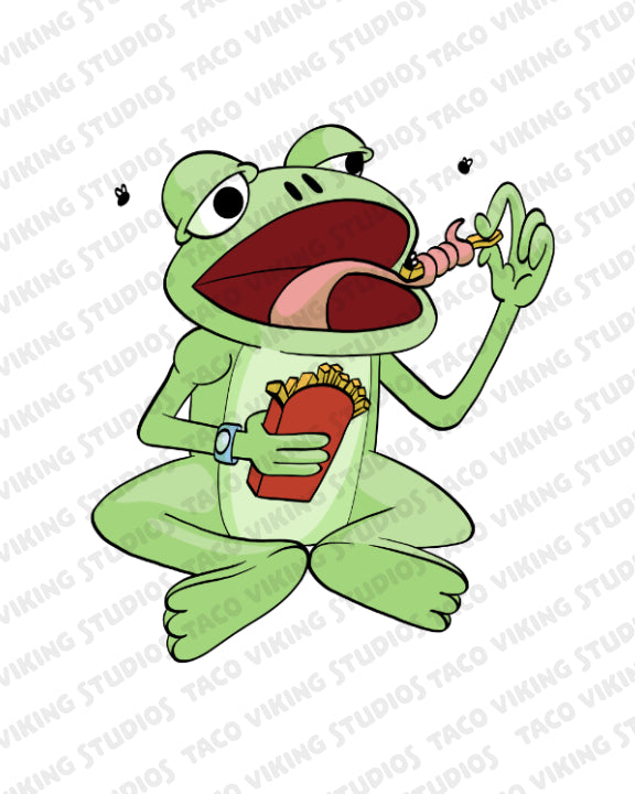 "French Fry Eating Frog"