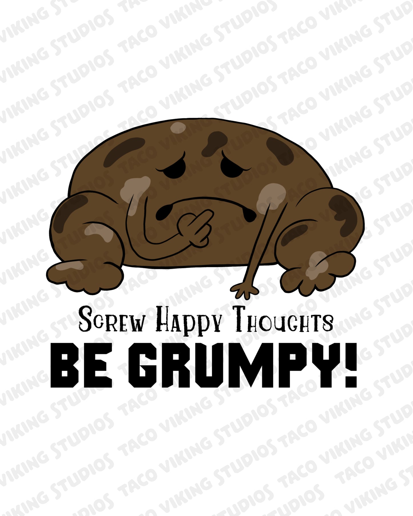 "Grumpy Frog" Vinyl Sticker