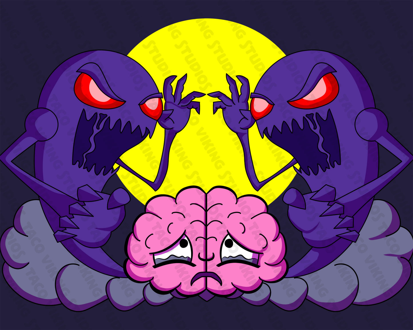 "Haunted Meatball Brain" 8x10 Art Print