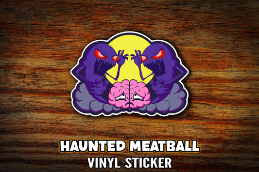 "Haunted Meatball" 3" Vinyl Sticker