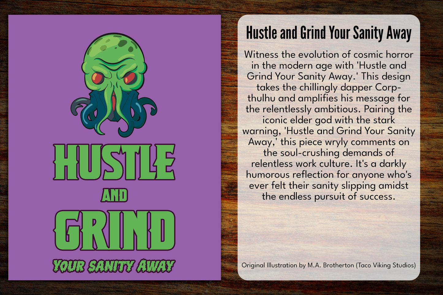 "Hustle and Grind Your Sanity Away" Bookmark