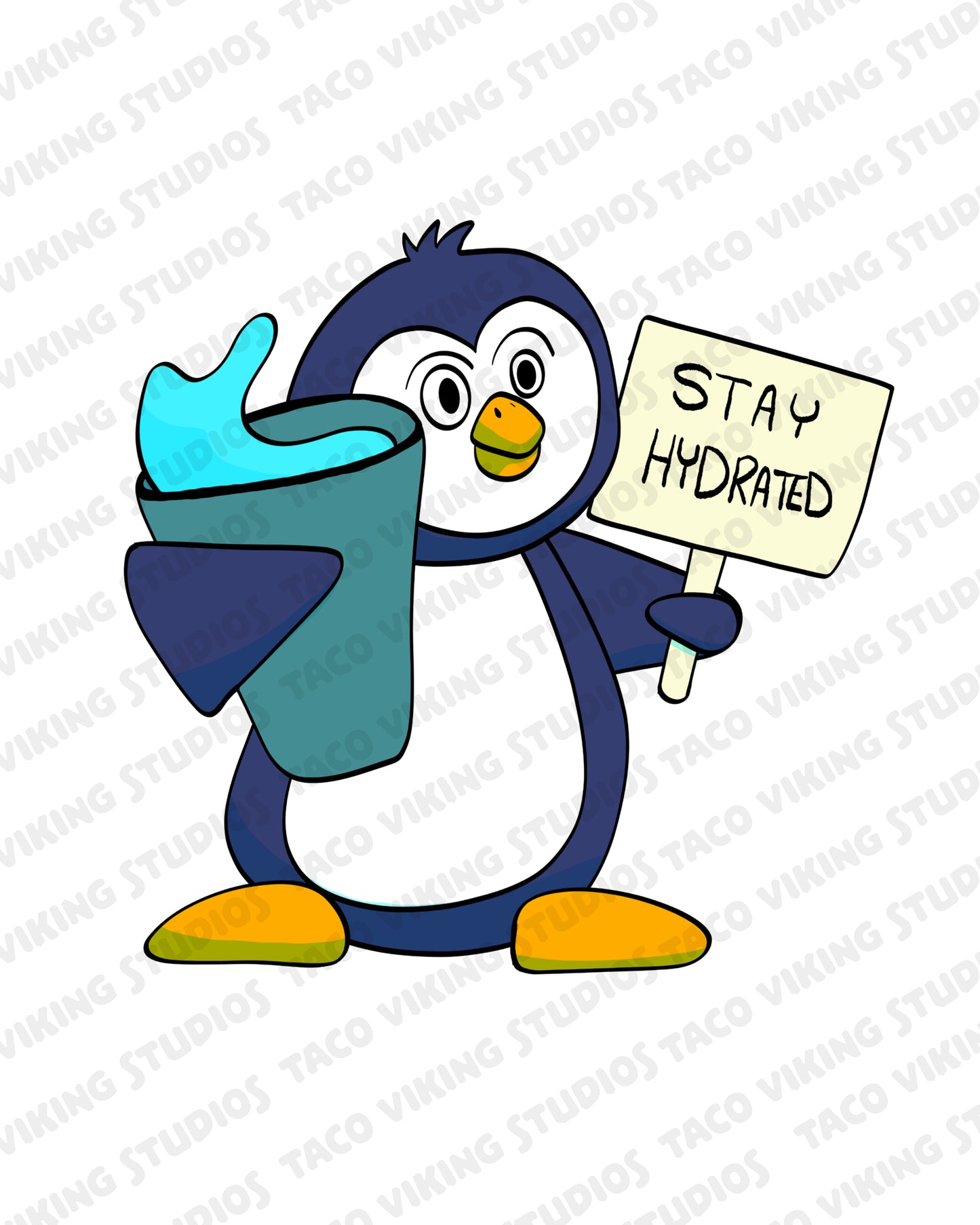 "Hydration Penguin" Vinyl Sticker