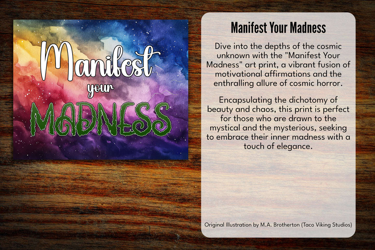 "Manifest Your Madness" Art Print