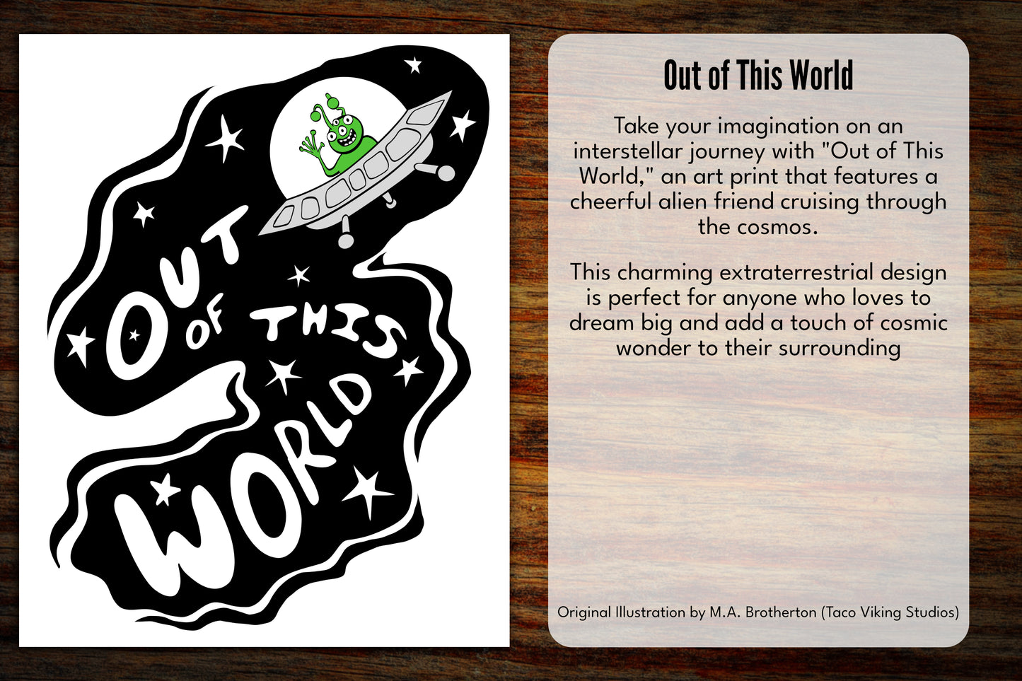 "Out of This World" Alien Art Print
