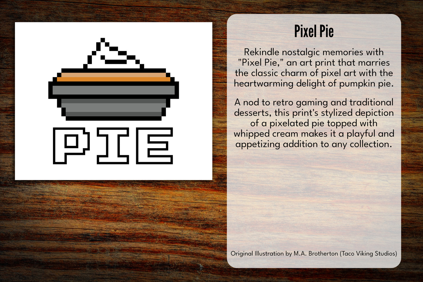 "Pixel Pie" 3" Vinyl Sticker