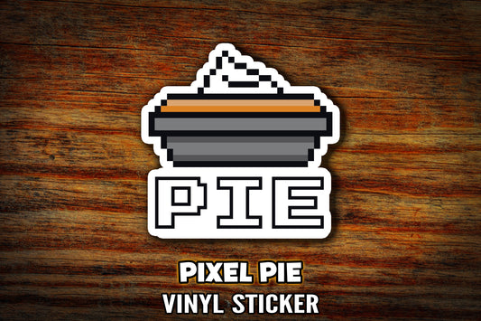 "Pixel Pie" 3" Vinyl Sticker