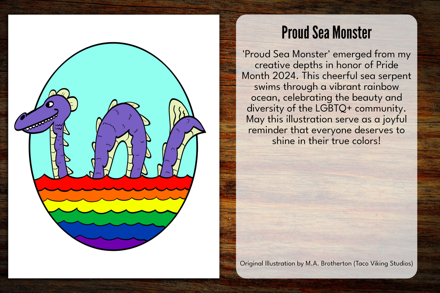 "Proud Sea Monster" Art Print