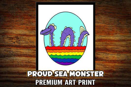 "Proud Sea Monster" Art Print