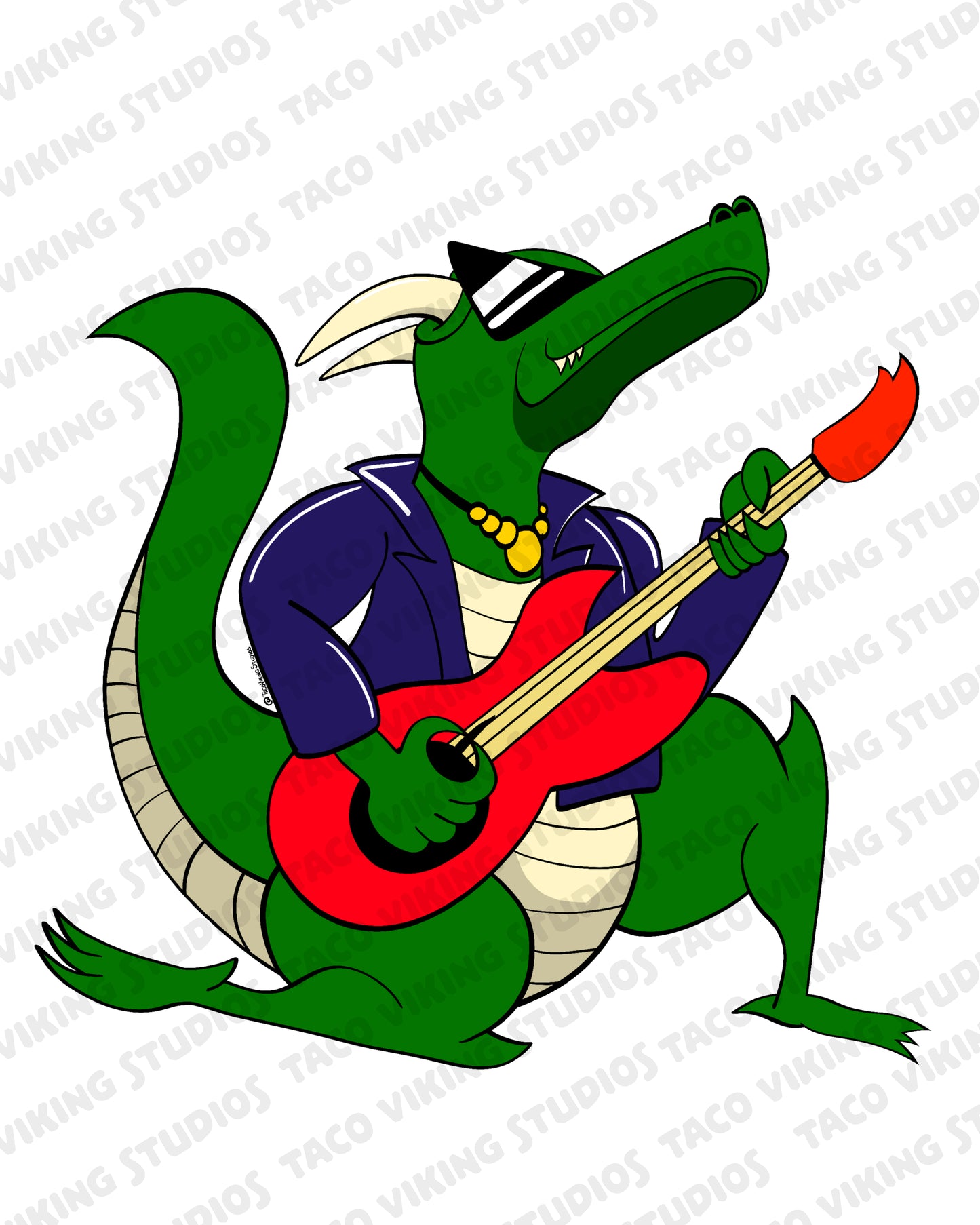 "Rock Star Dragon" Art Print