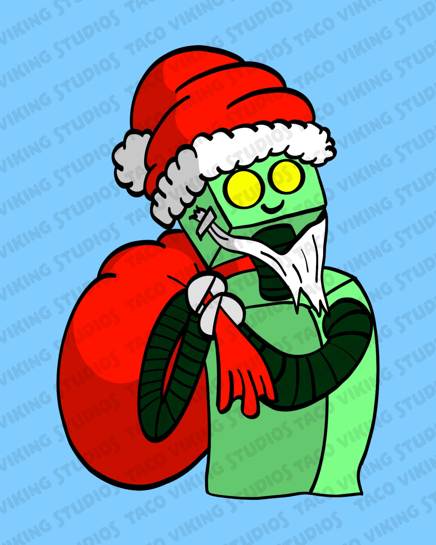 "Santa-tron" Art Print