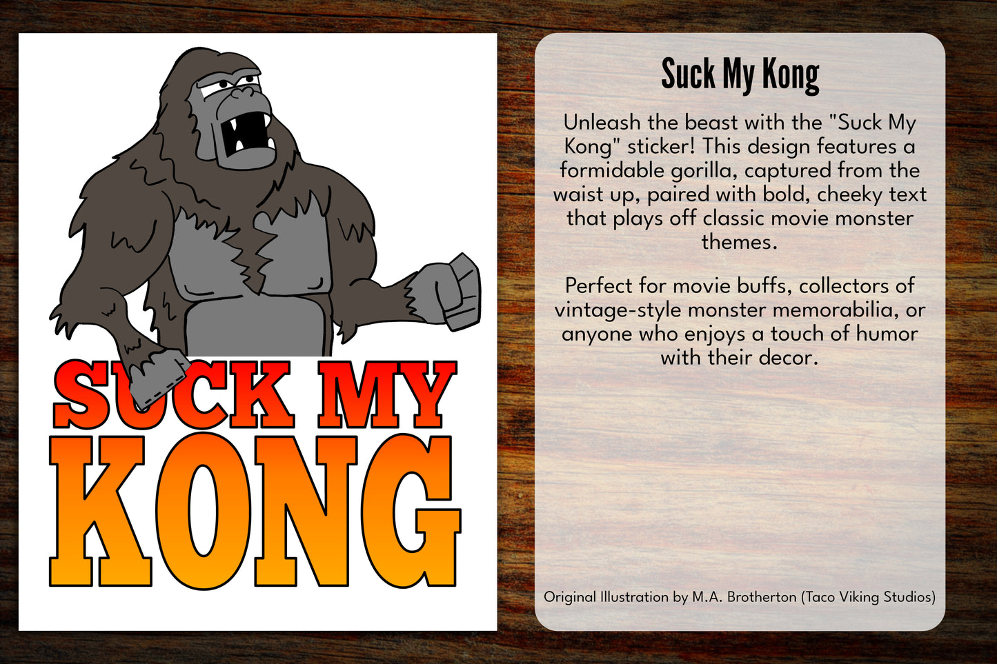 "Suck My Kong" Vinyl Sticker