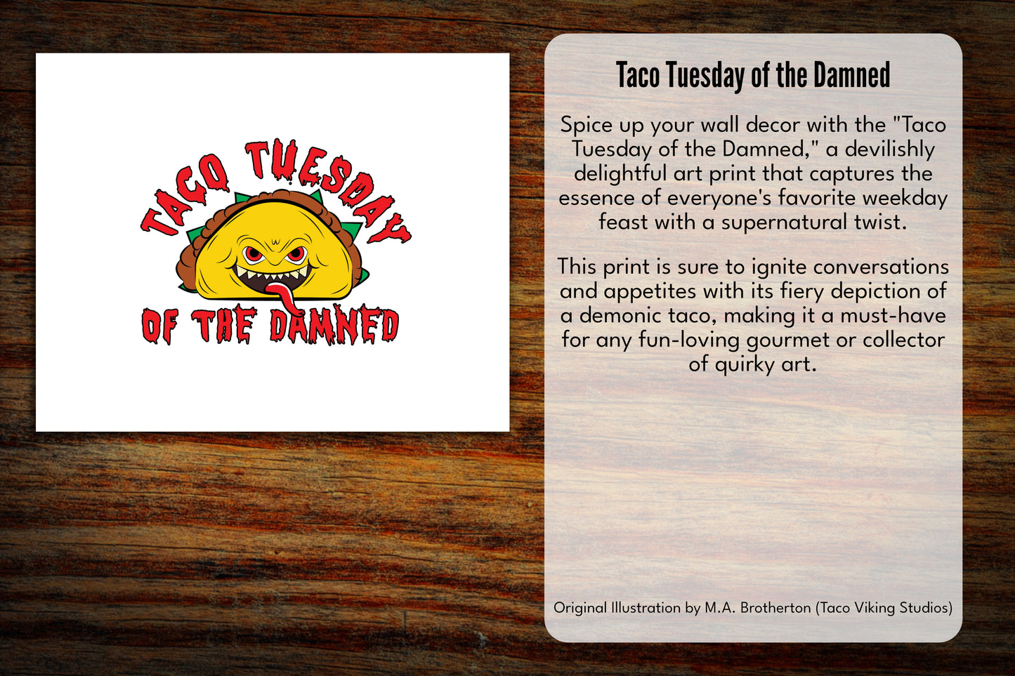 "Taco Tuesday of the Damned" 3" Vinyl Sticker