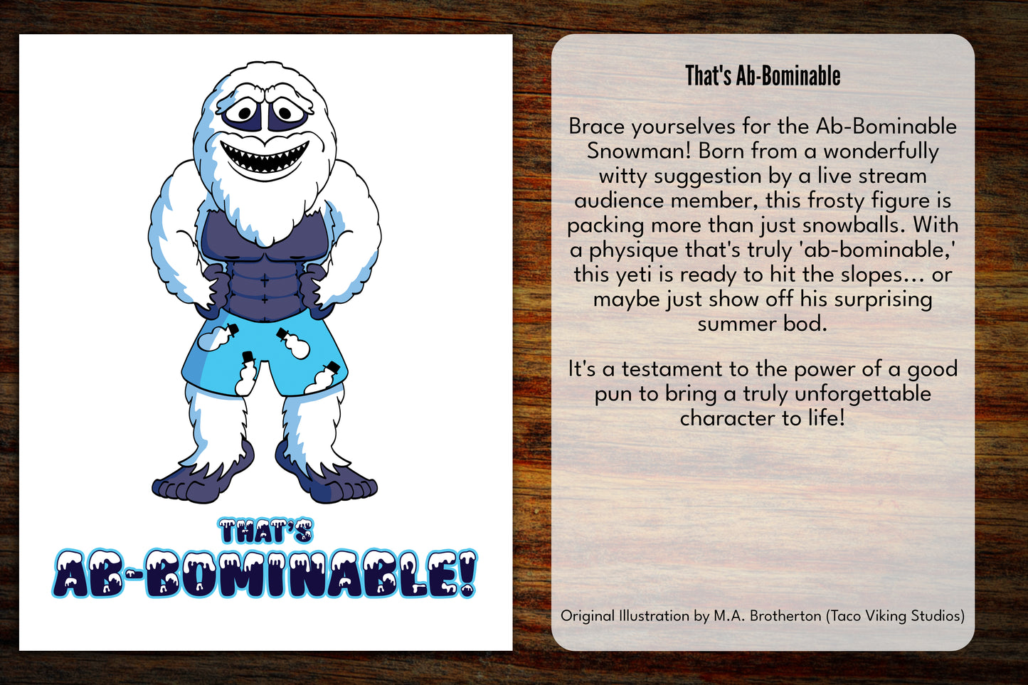 "That's AB-Bominable" Abominable Snowman Art Print
