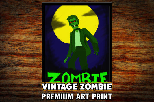"Vintage Zombie" Art Print