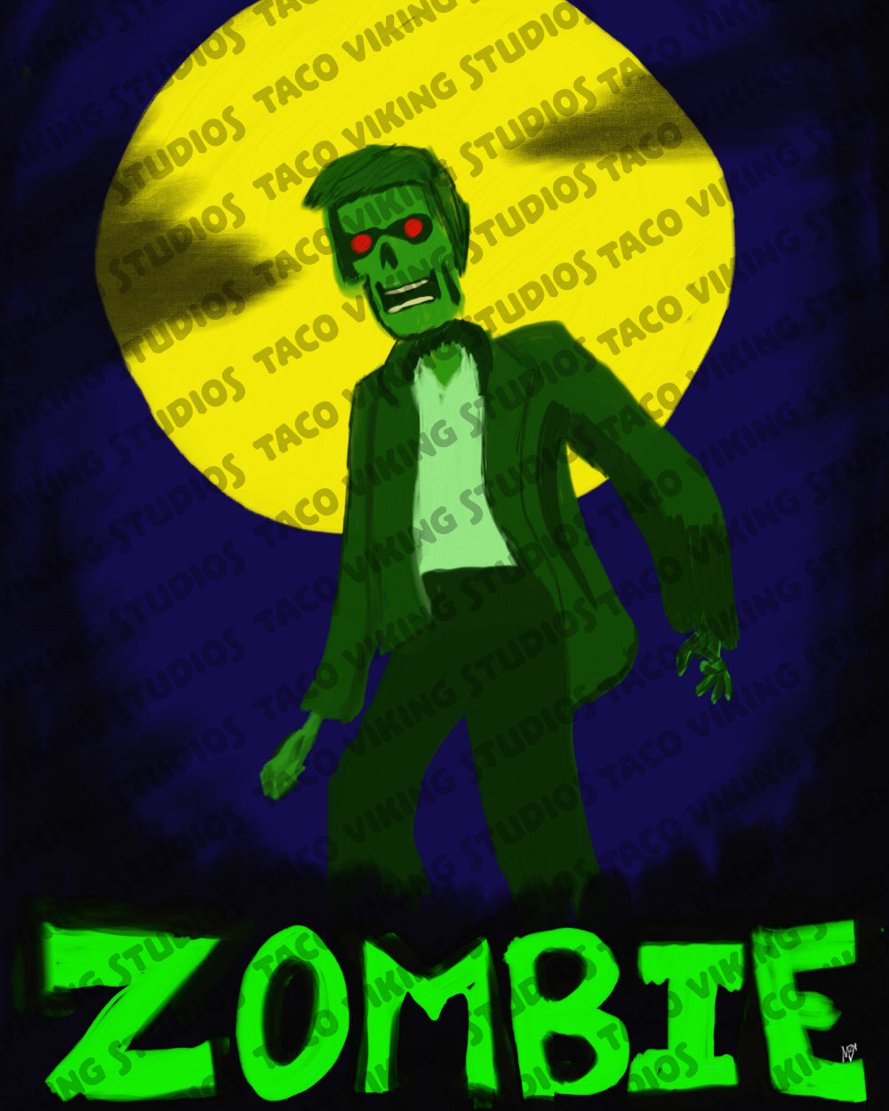 "Vintage Zombie" Art Print