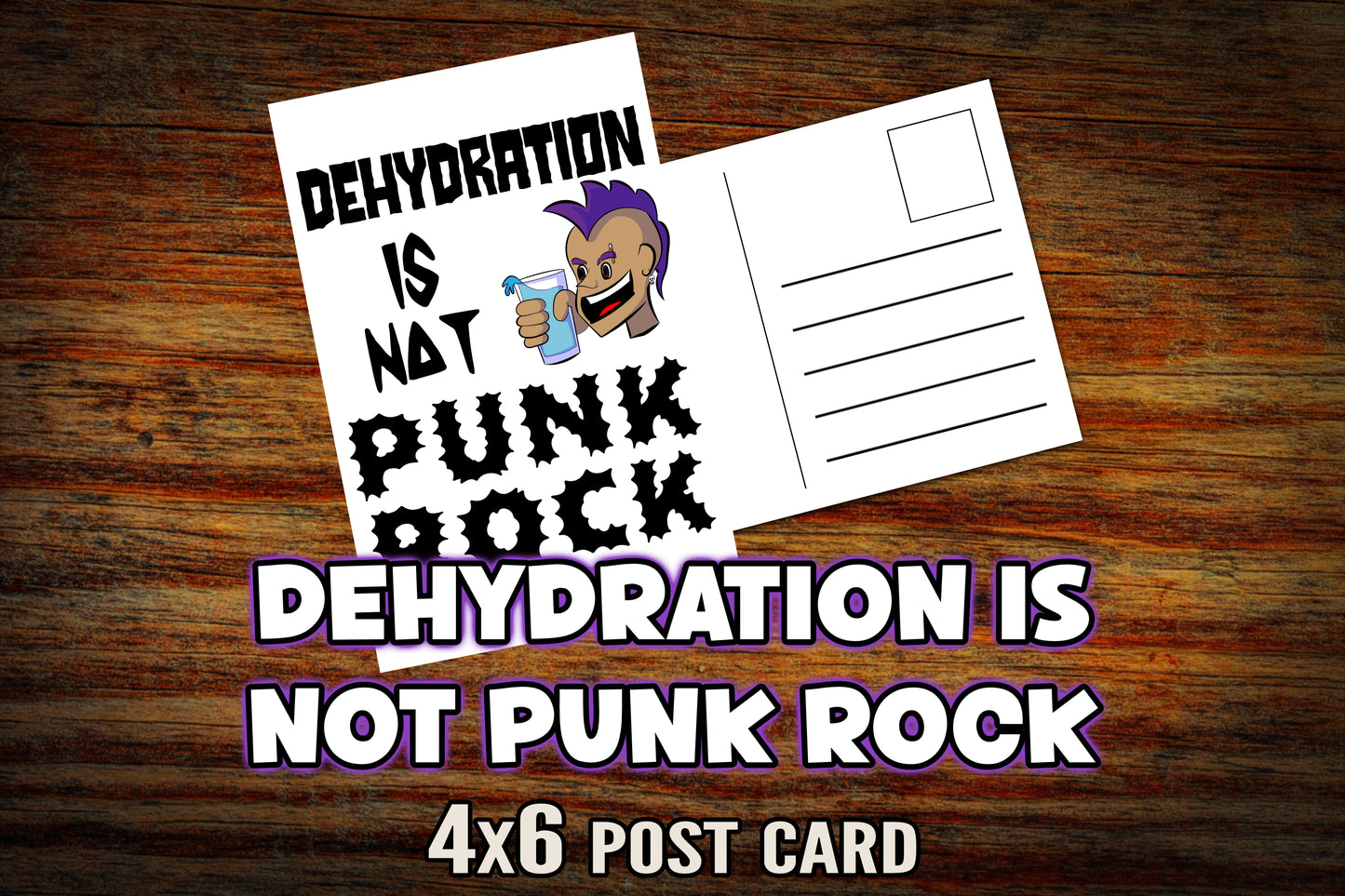 "Dehydration is Not Punk Rock" Post Card