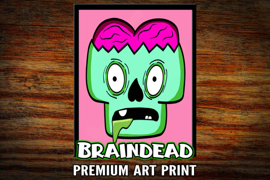 "Braindead Zombie Head" 8x10 Art Print