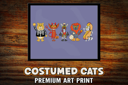 "Costumed Cats" 8x10 Art Print