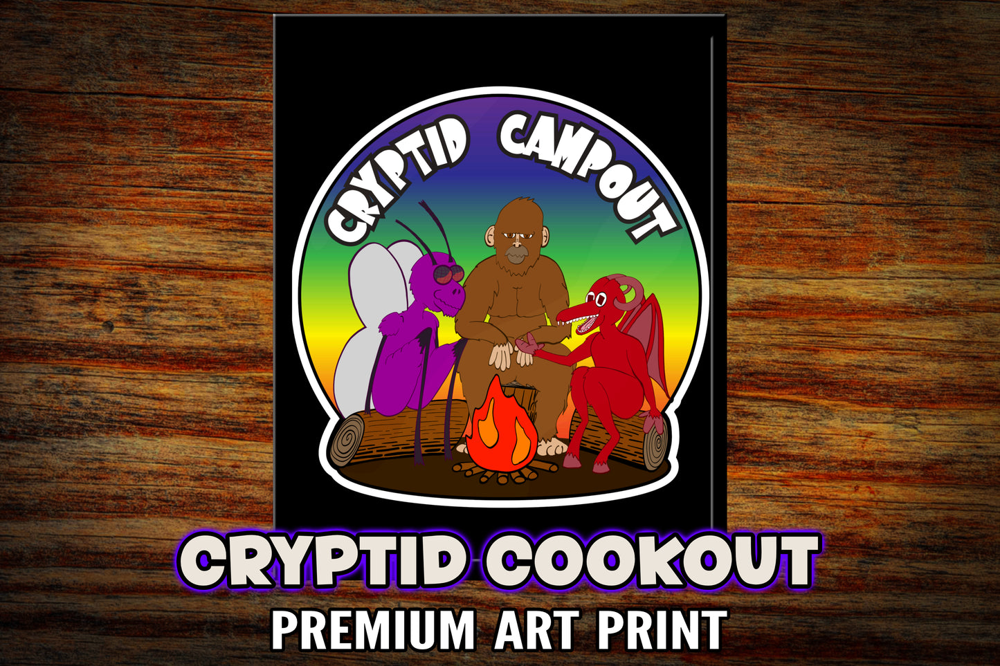 "Cryptid Campout" 8x10 Art Print