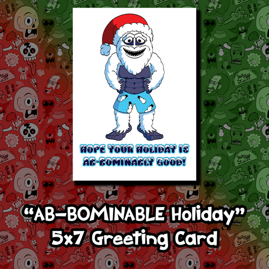 "AB-Bominable Snowman" 5x7 Christmas Card