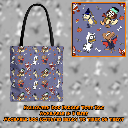 Halloween Dog Parade Tote Bag