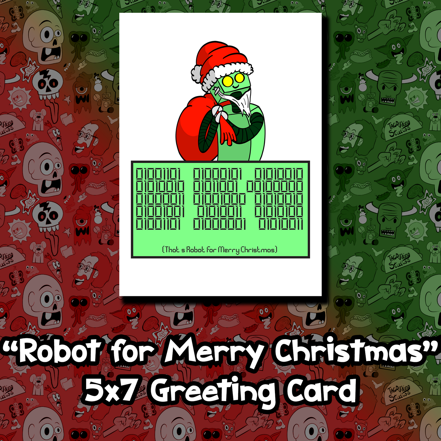 "Robot for Merry Christmas" - Greeting Card