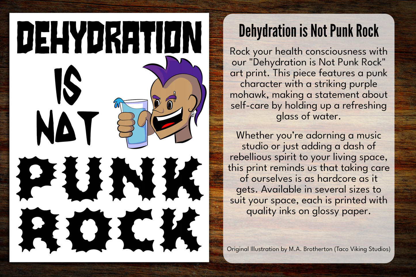 "Dehydration is Not Punk Rock" Post Card