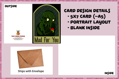 "Mad For You" - Love Card