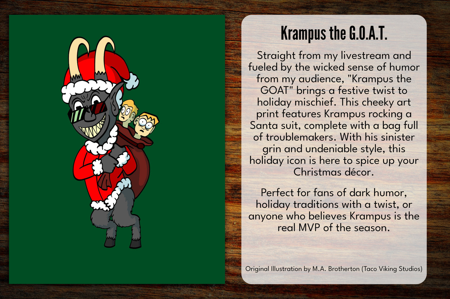 "Krampus the GOAT" 8x10 Art Print