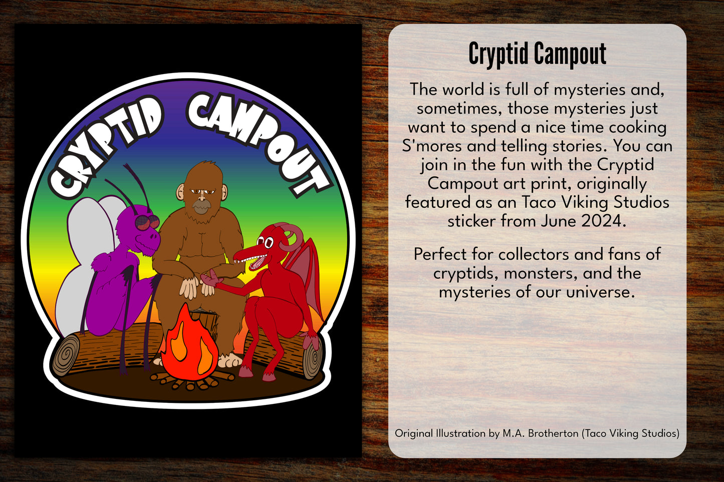 "Cryptid Campout" 8x10 Art Print