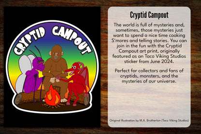 "Cryptid Campout" 8x10 Art Print