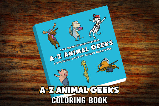 A-Z Animal Geeks: A Coloring Book of Quirky Creatures