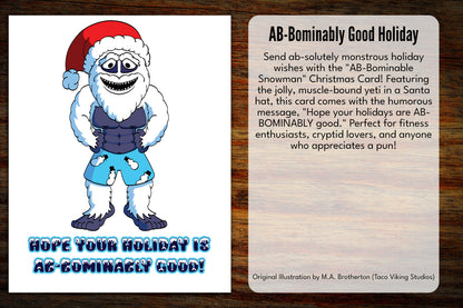 "AB-Bominable Snowman" 5x7 Christmas Card